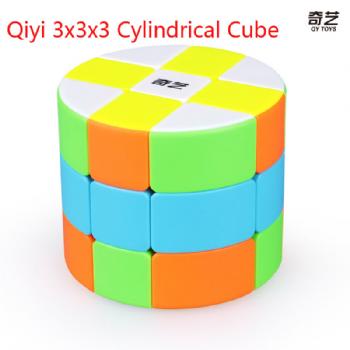 Qytoys 3x3x3 Stickerless cylindrical Magic Cube Speed Cube Puzzle Toy Colorful For Children Kids Cubo Magico