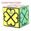 LanLan Eight-axle Heart Curvy Irregular Magic Cube - Black