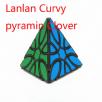 Lanlan Curvy pyramin Clover Black Cubo Magico Educational Toy
