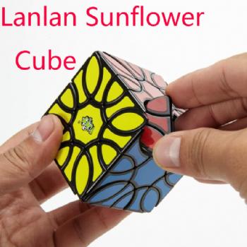 LanLan  Sunflower Cube Puzzle Black Cubo Magico Toys for kid children Gift Idea Collection Brain Game